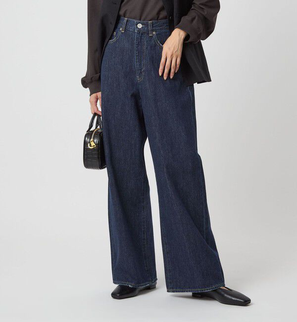 UNITED ARROWS green label relaxing「［size SHORT/TALLあり］ワイド デニム パンツ」|デニム|NAVY