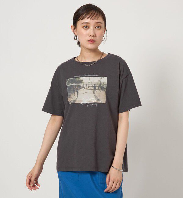 UNITED ARROWS green label relaxing「【WEB限定】＜at ease＞フォトグラフィック ショートスリーブ Tシャツ」|Tシャツ・カットソー|