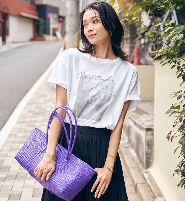 UNITED ARROWS green label relaxing「【WEB限定】＜at ease＞フォトグラフィック ショートスリーブ Tシャツ」|Tシャツ・カットソー|