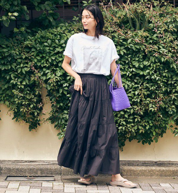 UNITED ARROWS green label relaxing「【WEB限定】＜at ease＞フォトグラフィック ショートスリーブ Tシャツ」|Tシャツ・カットソー|