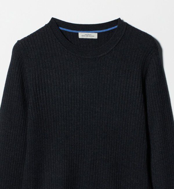 UNITED ARROWS green label relaxing「【WEB限定】＜at ease＞バイカラー クルーネック プルオーバー ニット」|ニット・セーター|