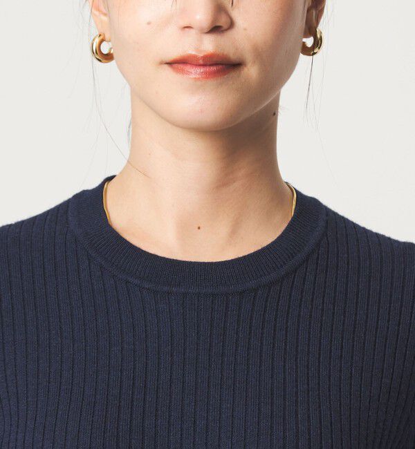 UNITED ARROWS green label relaxing「【WEB限定】＜at ease＞バイカラー クルーネック プルオーバー ニット」|ニット・セーター|