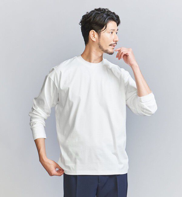 BEAUTY&YOUTH UNITED ARROWS「【WEB限定 WARDROBE SMART】NORITAKE クルーネック リラックス テーパード カットソー」|Tシャツ・カットソー|