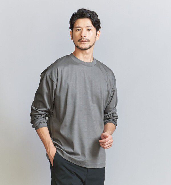 BEAUTY&YOUTH UNITED ARROWS「【WEB限定 WARDROBE SMART】NORITAKE クルーネック リラックス テーパード カットソー」|Tシャツ・カットソー|MD.GRAY