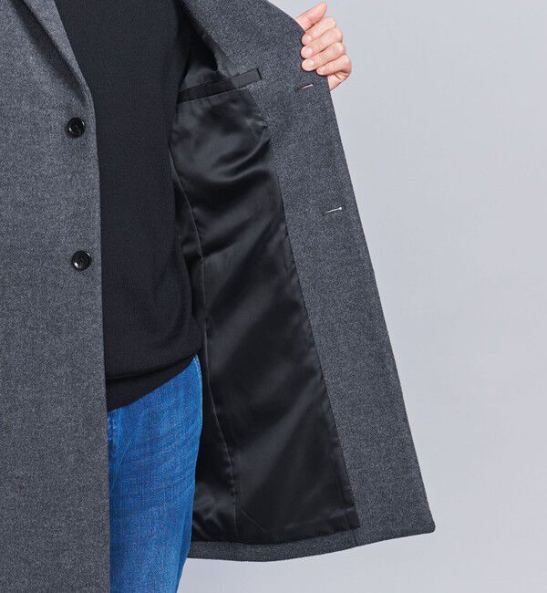 BEAUTY&YOUTH UNITED ARROWS「【WEB限定 WARDROBE SMART】PE メルトン チェスターコート」|チェスターコート|