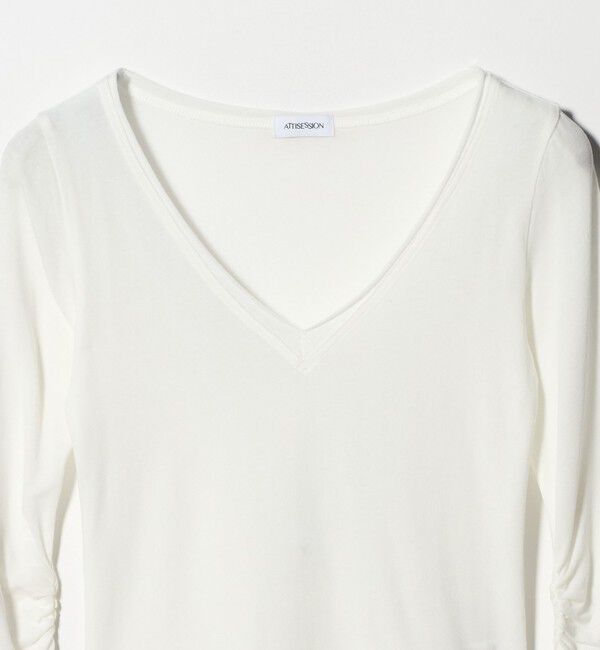 ATTISESSION「＜ATTISESSION＞Vネック ロングスリーブ トップス」|Tシャツ・カットソー|