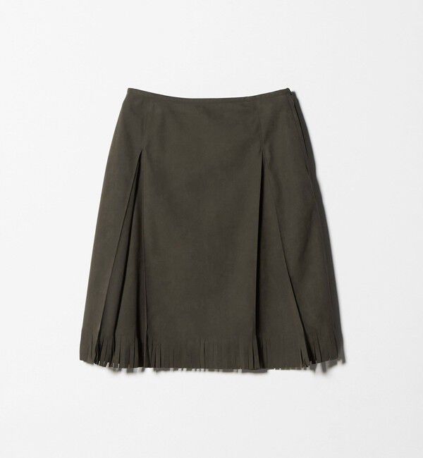 ATTISESSION「＜ATTISESSION＞スエードライク フリンジ スカート」|スカート|