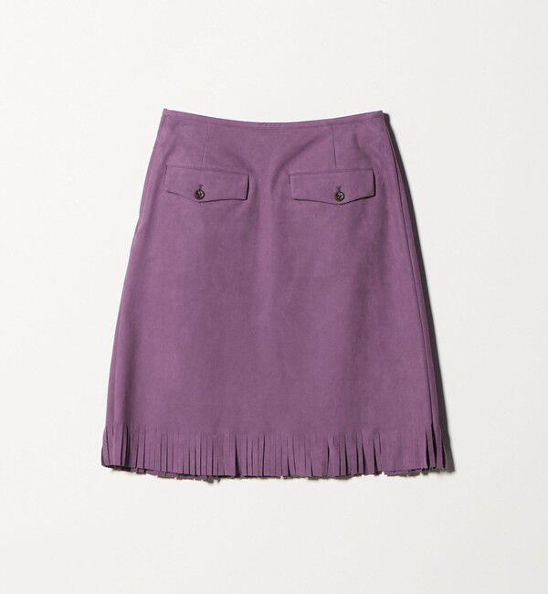 ATTISESSION「＜ATTISESSION＞スエードライク フリンジ スカート」|スカート|