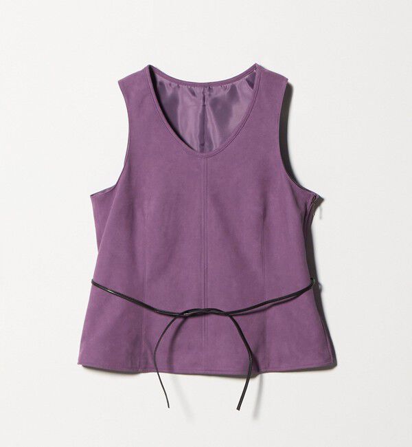 ATTISESSION「＜ATTISESSION＞スエードライク ナローベルト トップス」|ベスト・ジレ|