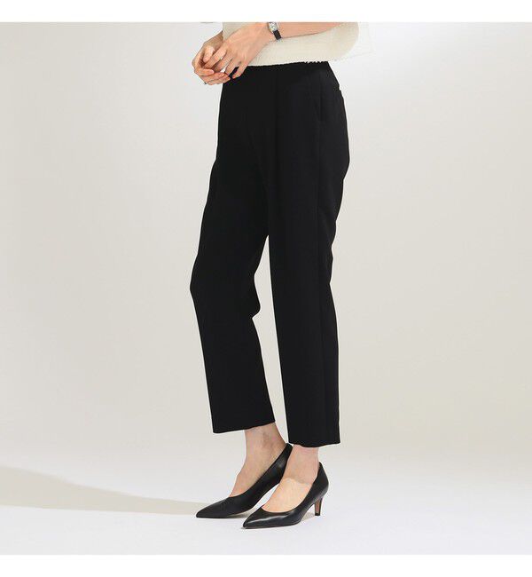 Demi-Luxe BEAMS 「トリアセ 1タック パンツ＊」|スラックス|BLACK