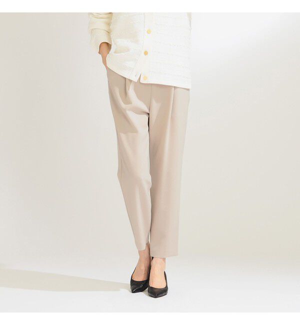 Demi-Luxe BEAMS 「トリアセ 1タック パンツ＊」|スラックス|BEIGE