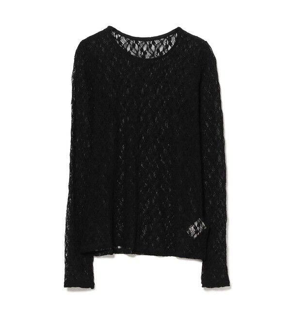 Ray BEAMS 「ストレッチレース クルーネック Tシャツ」|Tシャツ・カットソー|
