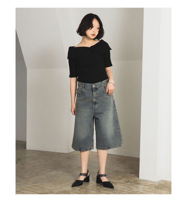 Ray BEAMS 「ビッグカラー オフショルダー Tシャツ」|Tシャツ・カットソー|