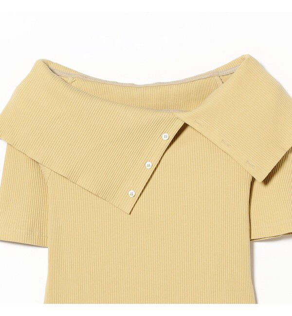 Ray BEAMS 「ビッグカラー オフショルダー Tシャツ」|Tシャツ・カットソー|