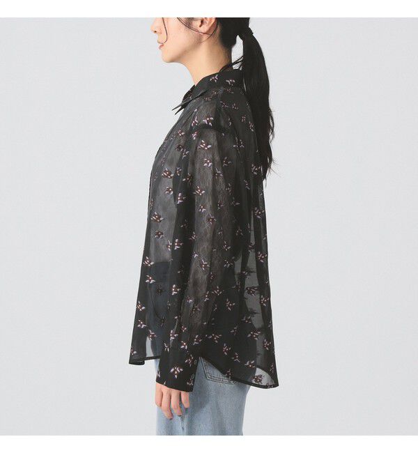 Ray BEAMS 「シアー フラワー ジャカード シャツ」|シャツ・ブラウス|