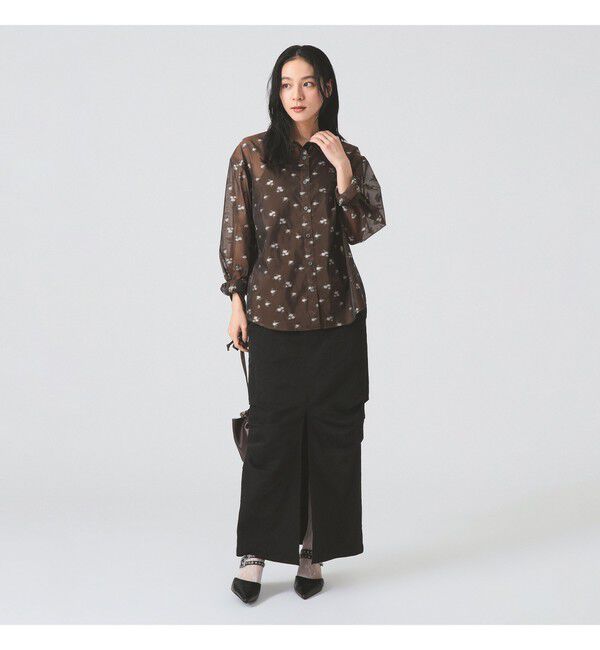 Ray BEAMS 「シアー フラワー ジャカード シャツ」|シャツ・ブラウス|