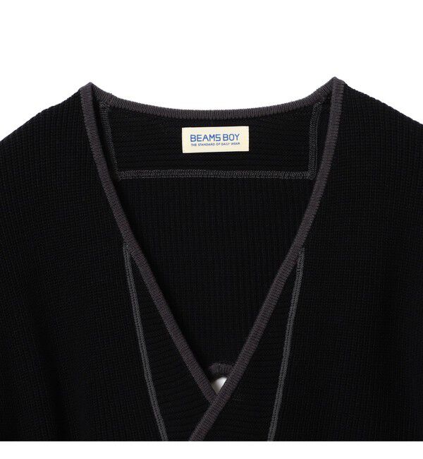 BEAMSBOY「ショート ミリタリー ライナー カーディガン」|ニット・セーター|