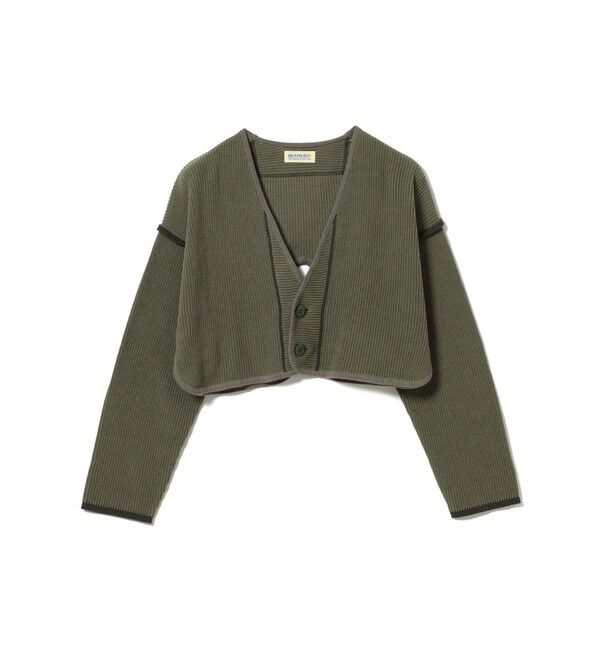 BEAMSBOY「ショート ミリタリー ライナー カーディガン」|ニット・セーター|