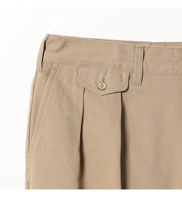BEAMS PLUS「BEAMS PLUS / ツイル 2プリーツ トラウザーズ」|チノ|