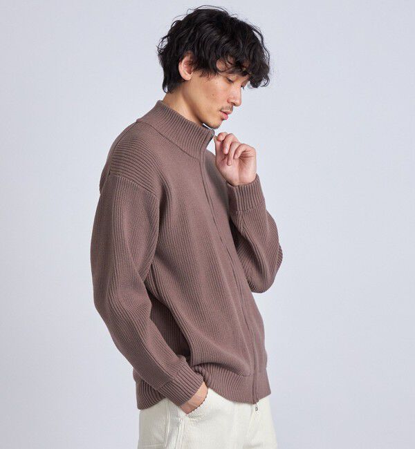 SHIPS any「SHIPS any: <ウォッシャブル> ドライバーズ アゼ編み ニット カーディガン◇」|カーディガン|ブラウン