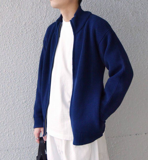 SHIPS any「SHIPS any: <ウォッシャブル> ドライバーズ アゼ編み ニット カーディガン◇」|カーディガン|コバルトブルー