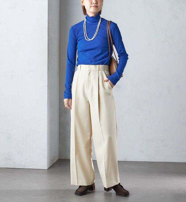 SHIPS for women「〈手洗い可能〉ドライタッチ リブ タートル」|Tシャツ・カットソー|