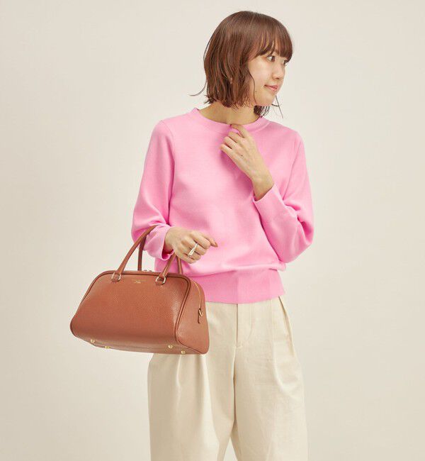 SHIPS for women「〈手洗い可能〉コットン 配色 バックボタン プルオーバー◇」|ニット・セーター|