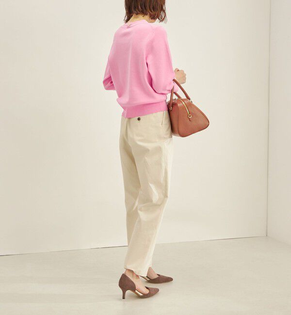 SHIPS for women「〈手洗い可能〉コットン 配色 バックボタン プルオーバー◇」|ニット・セーター|