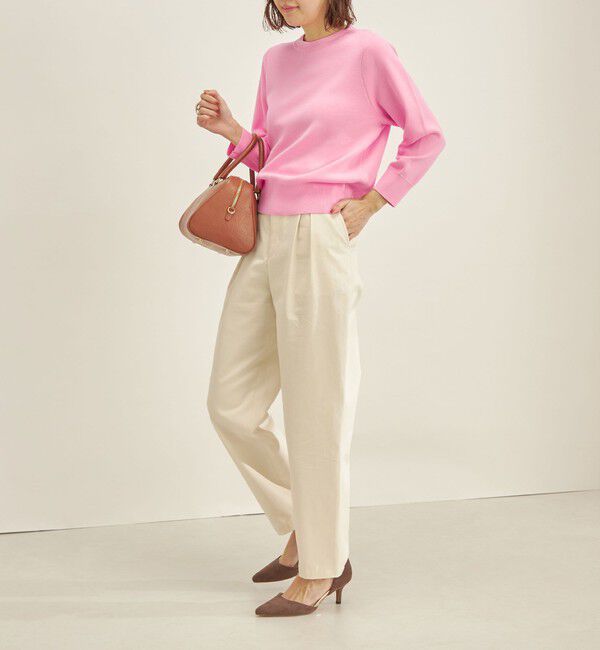 SHIPS for women「〈手洗い可能〉コットン 配色 バックボタン プルオーバー◇」|ニット・セーター|