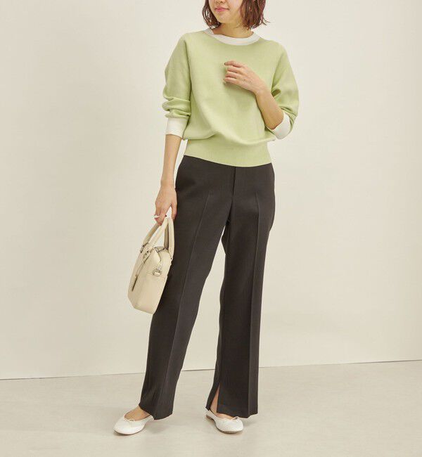 SHIPS for women「〈手洗い可能〉コットン 配色 バックボタン プルオーバー◇」|ニット・セーター|