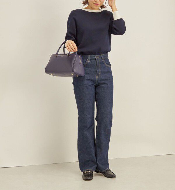 SHIPS for women「〈手洗い可能〉コットン 配色 バックボタン プルオーバー◇」|ニット・セーター|