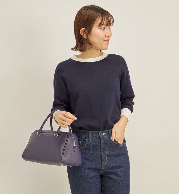 SHIPS for women「〈手洗い可能〉コットン 配色 バックボタン プルオーバー◇」|ニット・セーター|