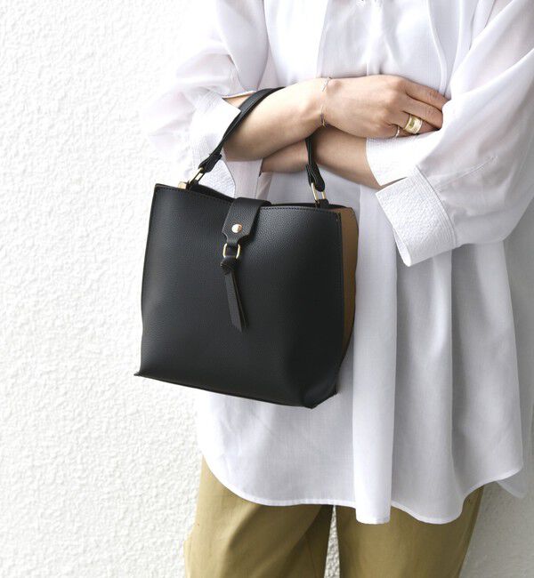 SHIPS any「SHIPS any: バイカラー2WAY スクエア ショルダー バッグ」|ショルダー・メッセンジャー|