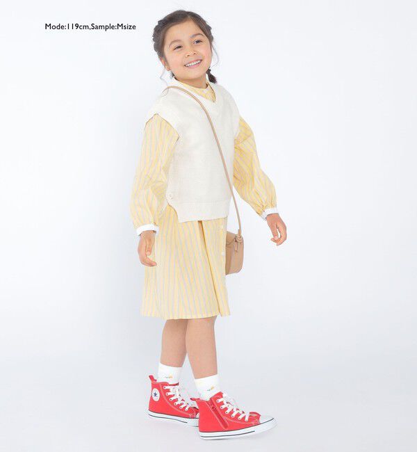 SHIPS KIDS「SHIPS KIDS:100～140cm /〈手洗い可能〉サイド ボタン ニット ベスト」|ベスト・ジレ|