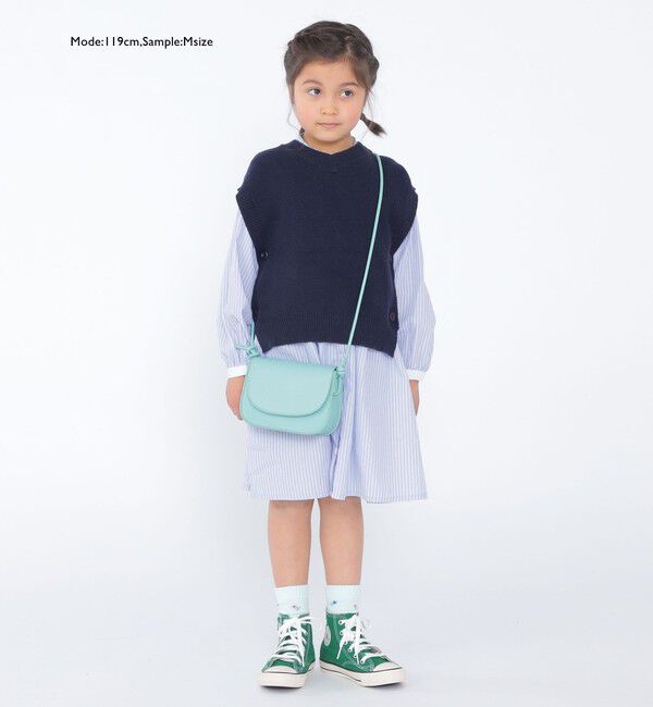 SHIPS KIDS「SHIPS KIDS:100～140cm /〈手洗い可能〉サイド ボタン ニット ベスト」|ベスト・ジレ|