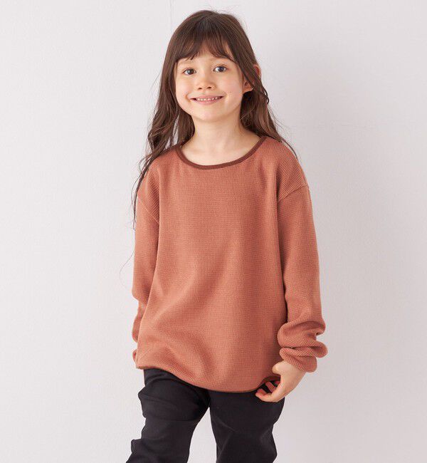 SHIPS any「SHIPS any: ランドヘム ワッフル ロングスリーブ Tシャツ<KIDS>」|Tシャツ・カットソー|