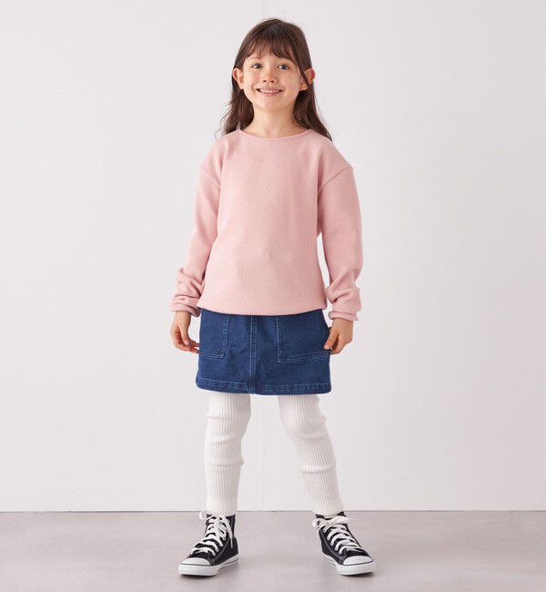 SHIPS any「SHIPS any: ランドヘム ワッフル ロングスリーブ Tシャツ<KIDS>」|Tシャツ・カットソー|