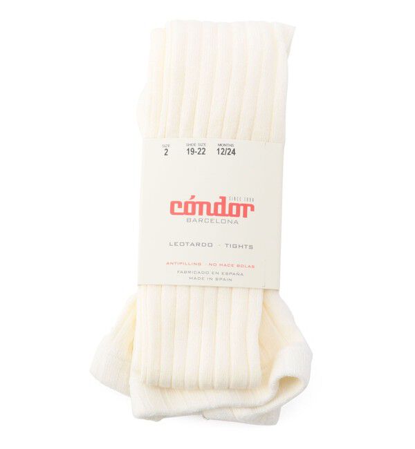 SHIPS KIDS「condor:80～90cm / ワイドリブ ベーシック タイツ」|タイツ・ストッキング|オフホワイト