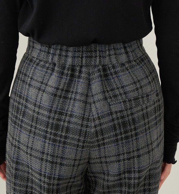 quaranciel「quaranciel:〈手洗い可能〉チェック ソリッド パイピング ワイド パンツ」|その他|