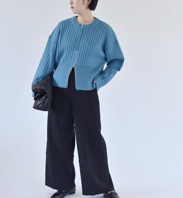 quaranciel「quaranciel:〈手洗い可能〉チェック ソリッド パイピング ワイド パンツ」|その他|