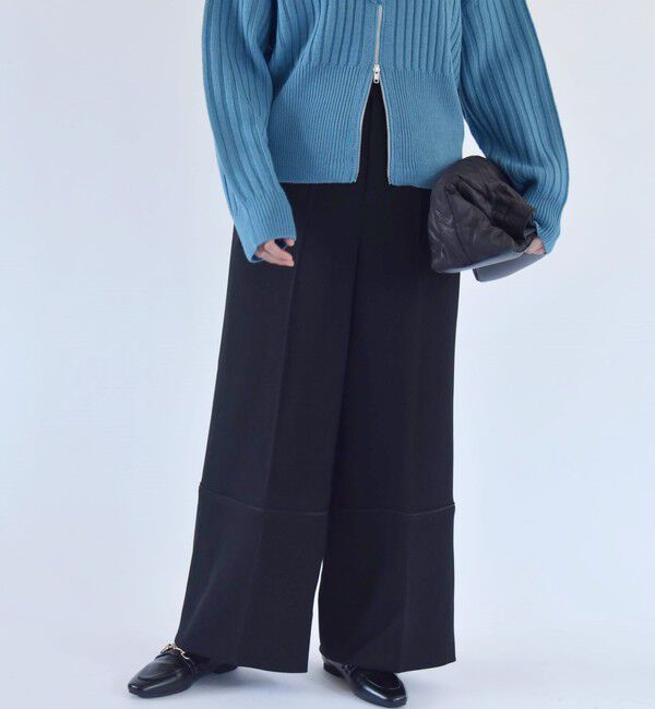 quaranciel「quaranciel:〈手洗い可能〉チェック ソリッド パイピング ワイド パンツ」|その他|