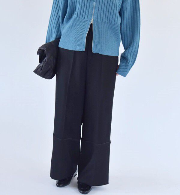 quaranciel「quaranciel:〈手洗い可能〉チェック ソリッド パイピング ワイド パンツ」|その他|