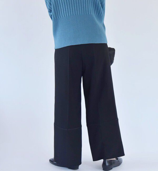 quaranciel「quaranciel:〈手洗い可能〉チェック ソリッド パイピング ワイド パンツ」|その他|