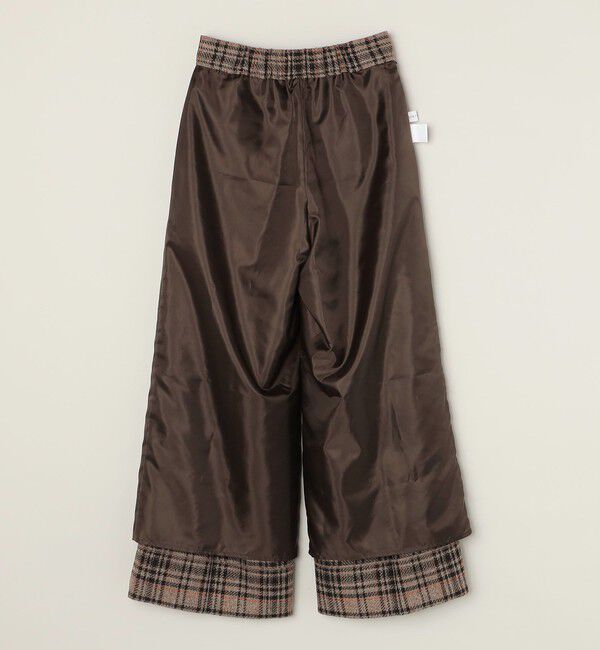 quaranciel「quaranciel:〈手洗い可能〉チェック ソリッド パイピング ワイド パンツ」|その他|