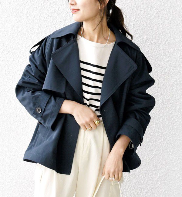 SHIPS any「SHIPS any: 〈洗濯機可能〉ショート トレンチ コート」|トレンチコート|