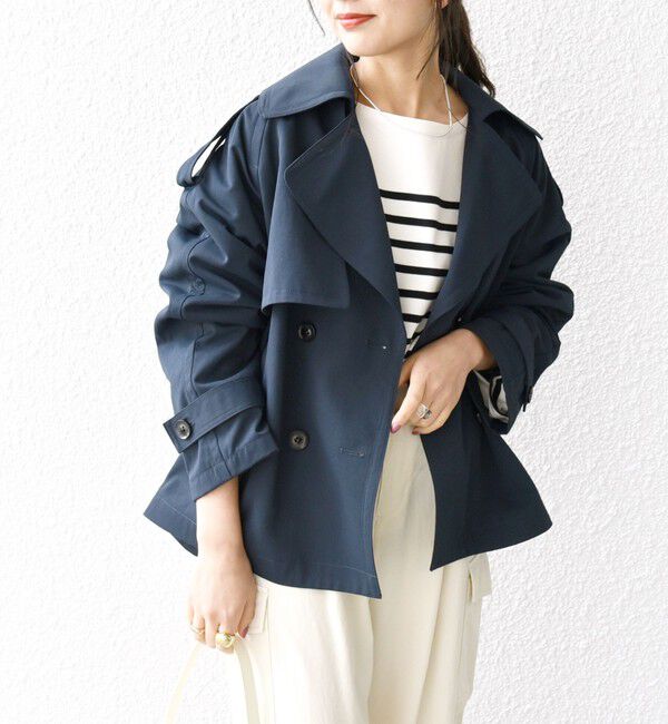 SHIPS any「SHIPS any: 〈洗濯機可能〉ショート トレンチ コート」|トレンチコート|