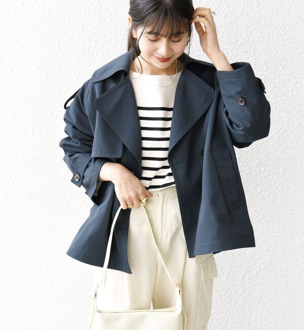 SHIPS any「SHIPS any: 〈洗濯機可能〉ショート トレンチ コート」|トレンチコート|