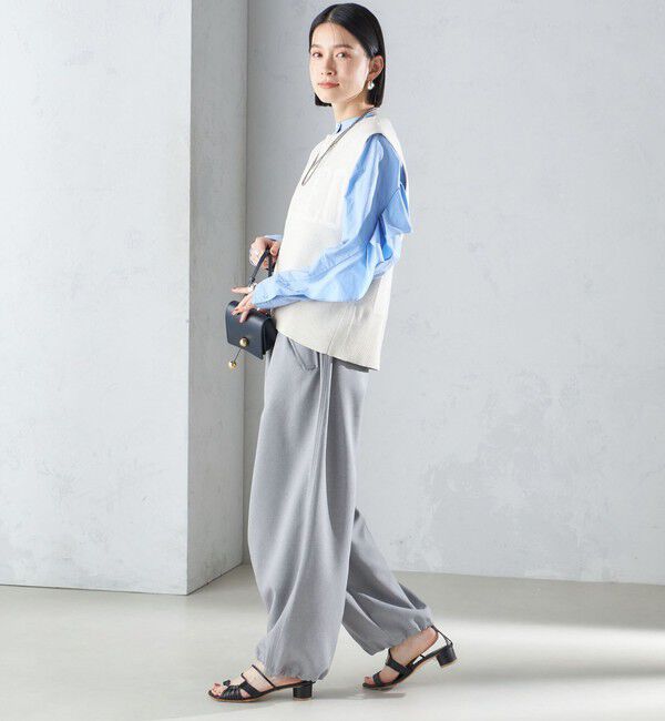 SHIPS for women「〈手洗い可能〉ジャカード ロゴ ニット ベスト 24SS ◇」|ベスト・ジレ|