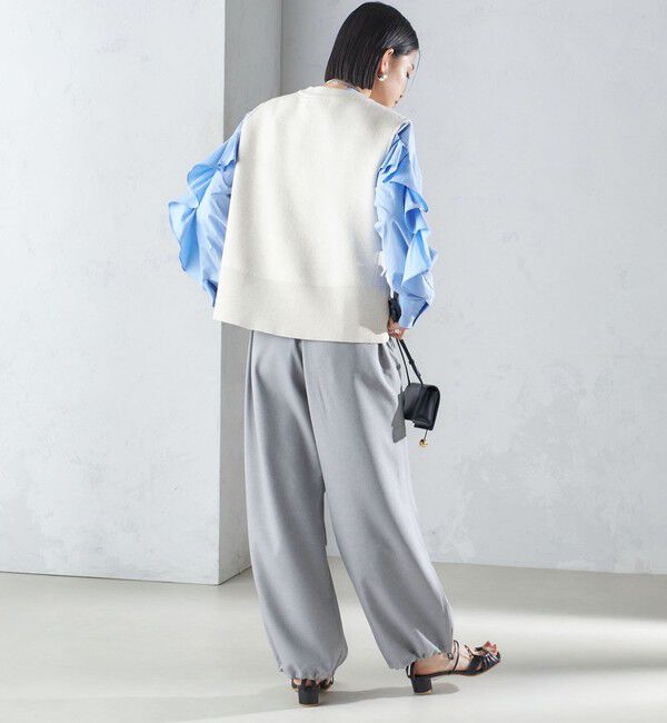 SHIPS for women「〈手洗い可能〉ジャカード ロゴ ニット ベスト 24SS ◇」|ベスト・ジレ|