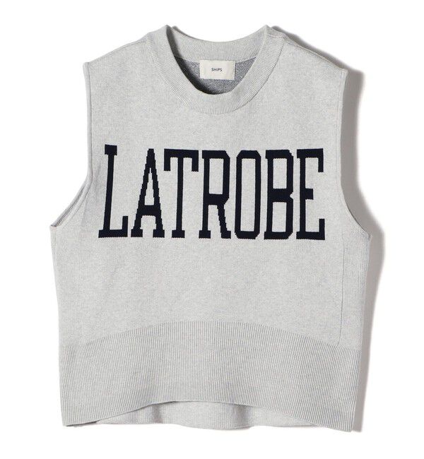 SHIPS for women「〈手洗い可能〉ジャカード ロゴ ニット ベスト 24SS ◇」|ベスト・ジレ|